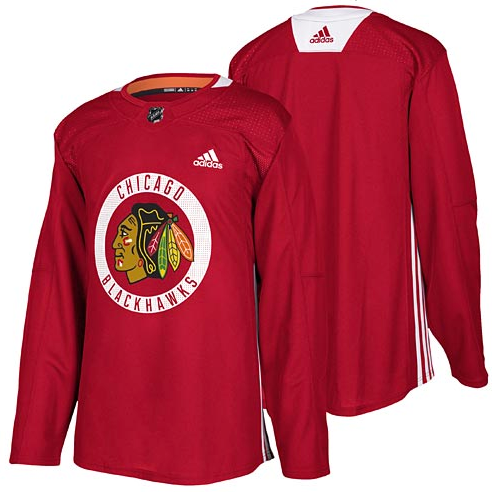 Chicago Blackhawks adidas Authentic Red Practice Jersey