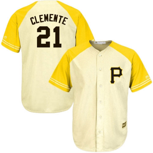 Men's Pittsburgh Pirates Roberto Clemente Replica Alternate Jersey - Yellow