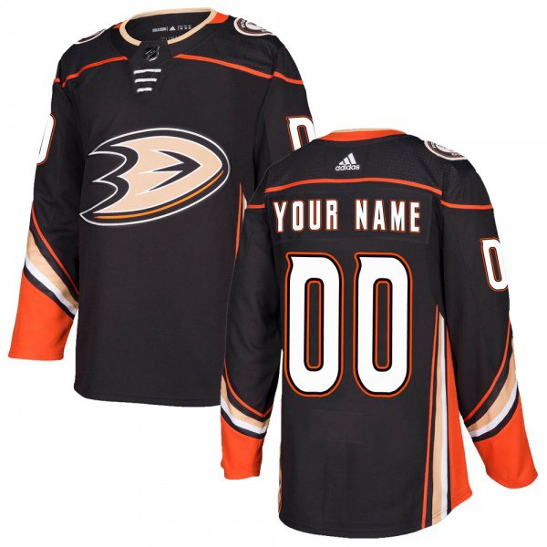 Custom Anaheim Ducks Any Name Black Home Authentic Stitched Hockey Jersey