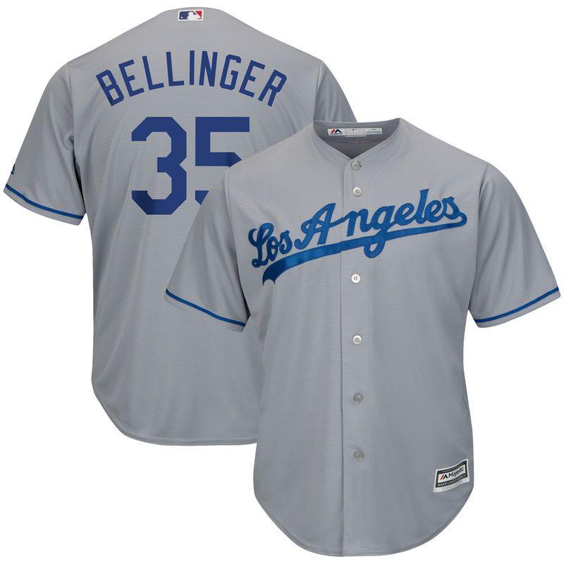 Youth Los Angeles Dodgers Cody Bellinger Cool Base Replica Jersey Grey